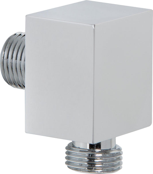 Design wall connection bend, square version DN15 (1/2"), chrome