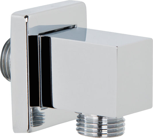 Design wall connection bend, square version DN15 (1/2"), chrome