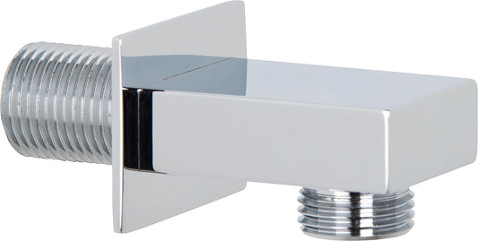 Design wall connection elbow, rectangular version DN15 (1/2"), chrome
