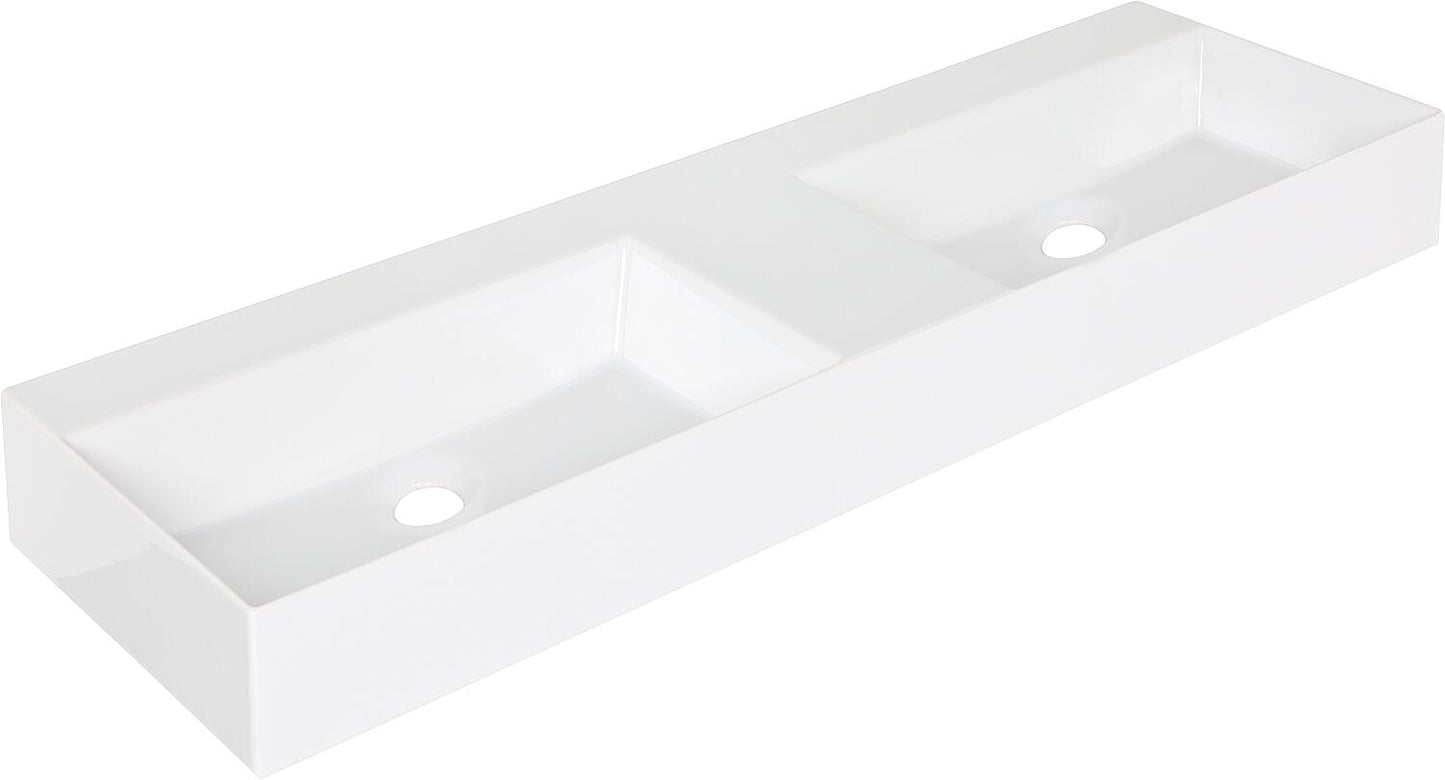 Elayla washbasin 350x130x350 mm 1 tap hole ceramic white