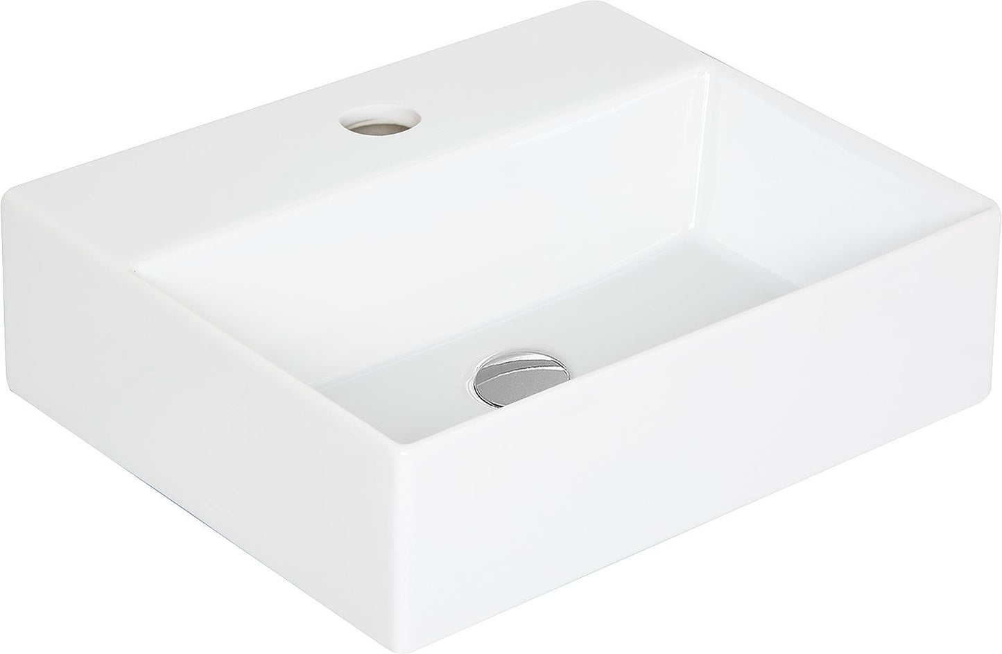 Elayla washbasin 350x130x350 mm 1 tap hole ceramic white