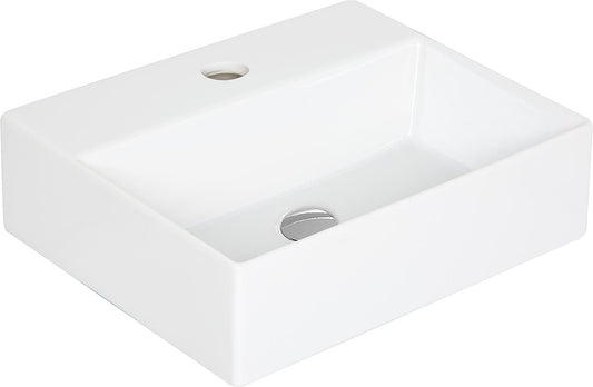 Elayla washbasin 350x130x350 mm 1 tap hole ceramic white