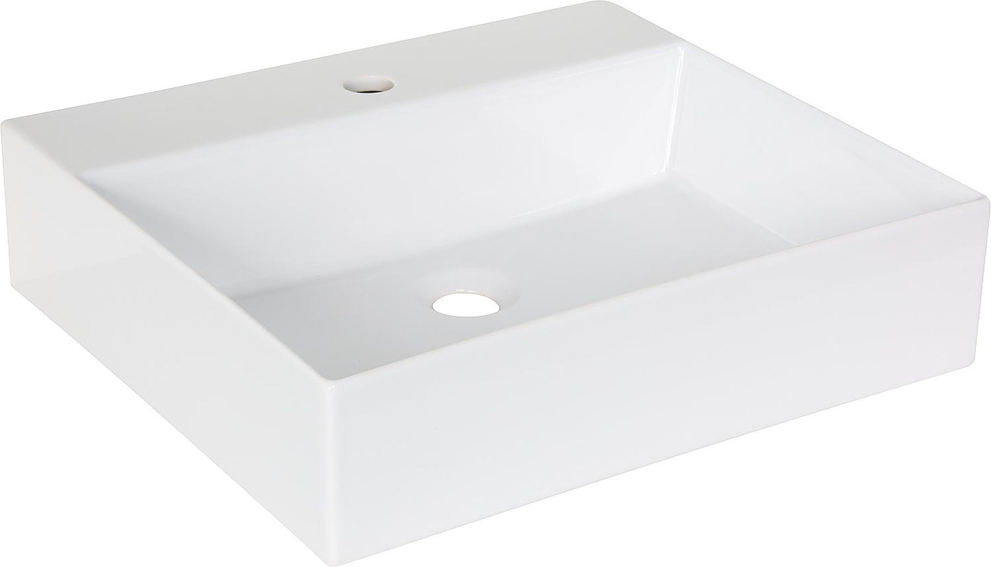 Elayla washbasin 350x130x350 mm 1 tap hole ceramic white