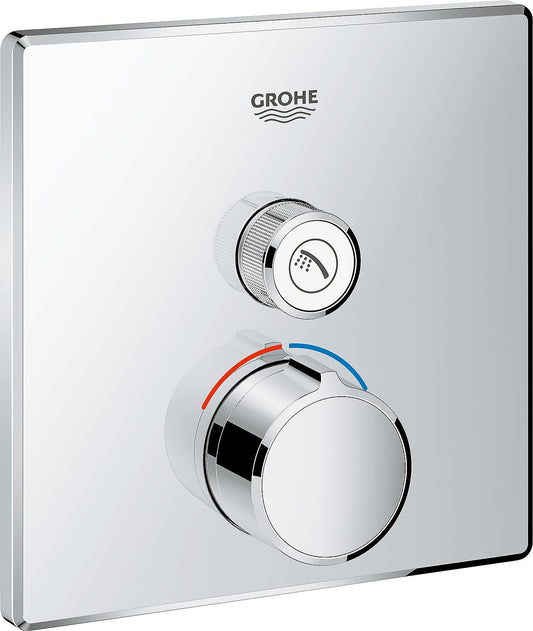 Grohe SmartControl concealed mixer, chrome, with 1 shut-off valve