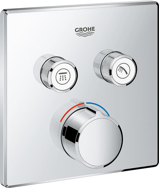 Grohe SmartControl concealed mixer, chrome, with 2 shut-off valves