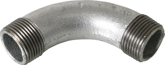 Malleable iron fitting galvanized No.3 long elbow A/A, Ø 1/4"