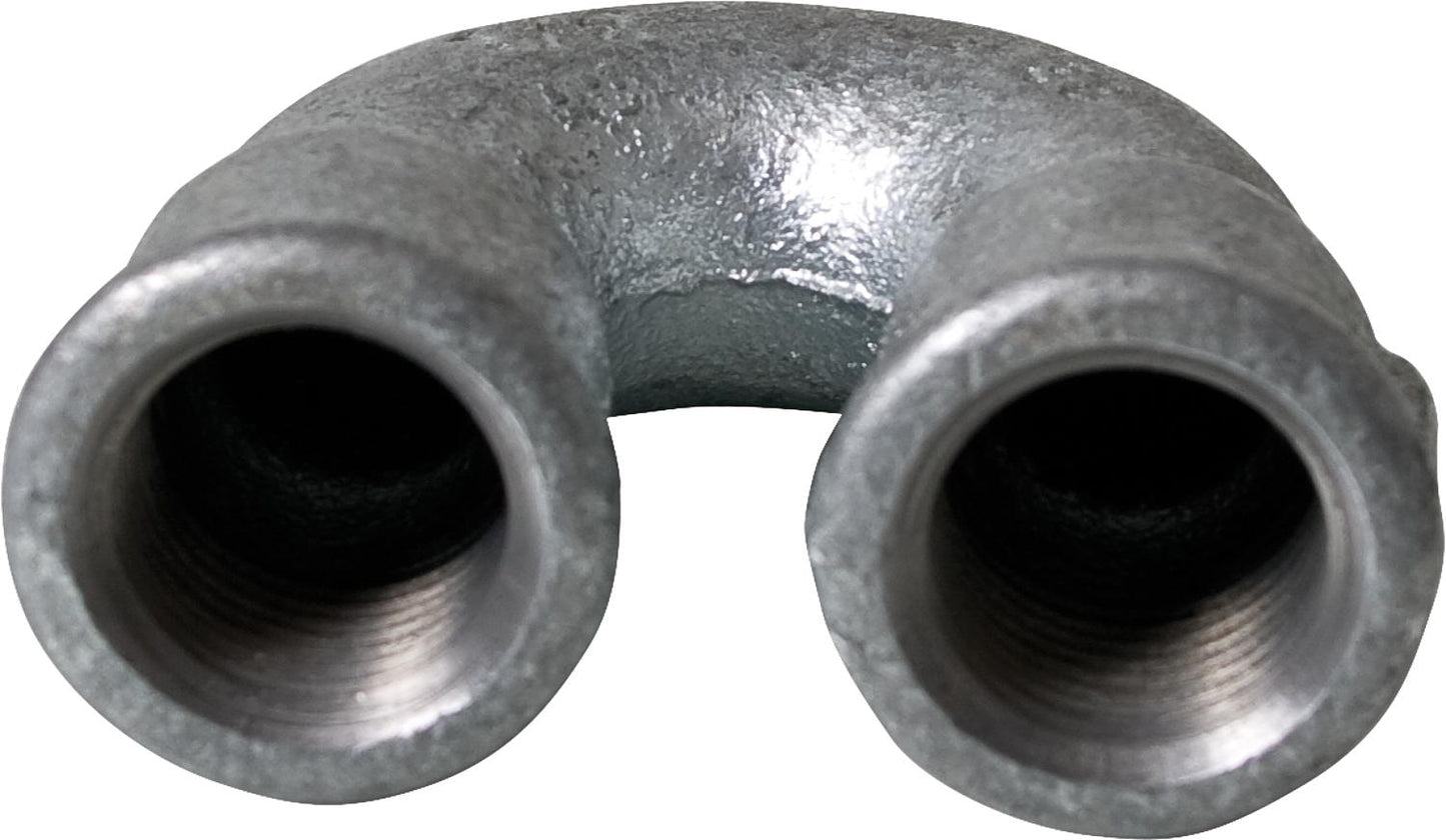 Malleable cast iron fitting, galvanized No.60 double elbow I/I, Ø 1/2"