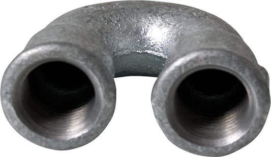 Malleable cast iron fitting, galvanized No.60 double elbow I/I, Ø 1/2"