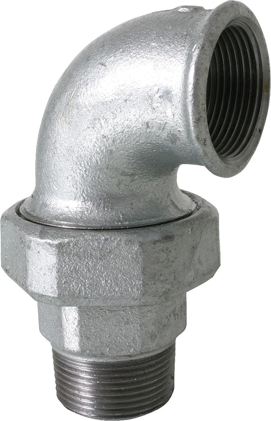 Malleable cast iron fitting, galvanized No. 98 angle fitting. conical I/A Ø 1"