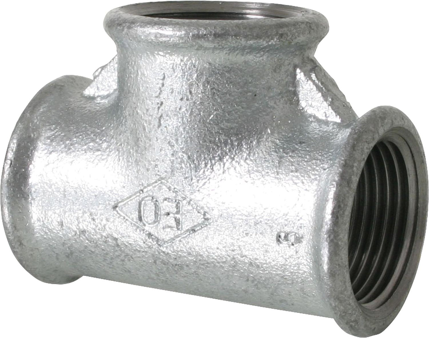 Malleable iron fitting, galvanized, No. 130, tee, Ø 3"