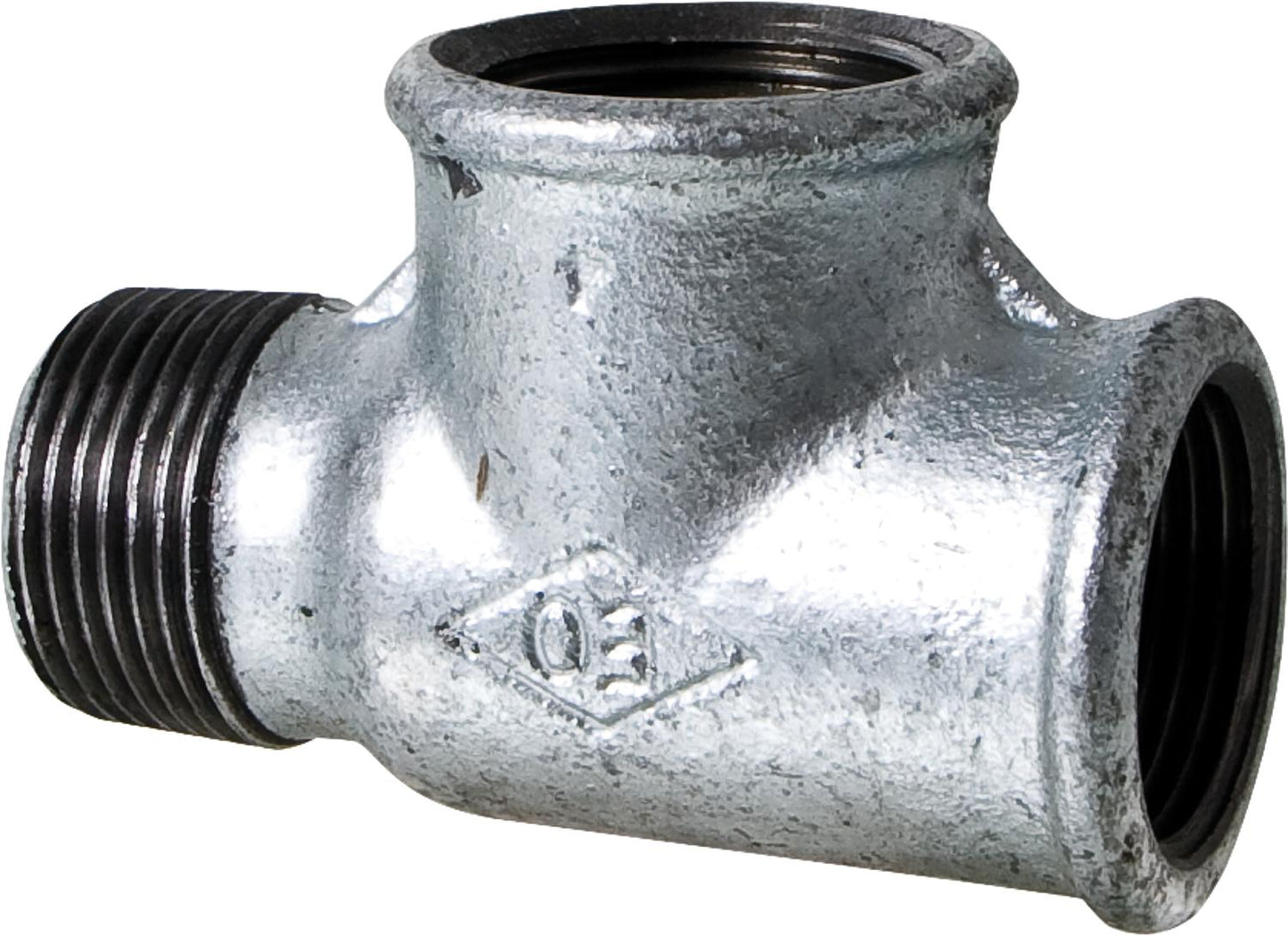 Malleable iron fitting, galvanized, No. 134, tee I/I/A, Ø 1/2"