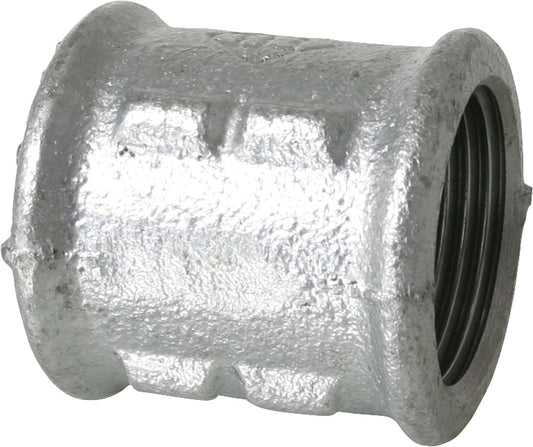 Malleable iron fitting, galvanized, No. 271, socket with right- and left-hand threads, Ø 3/8"