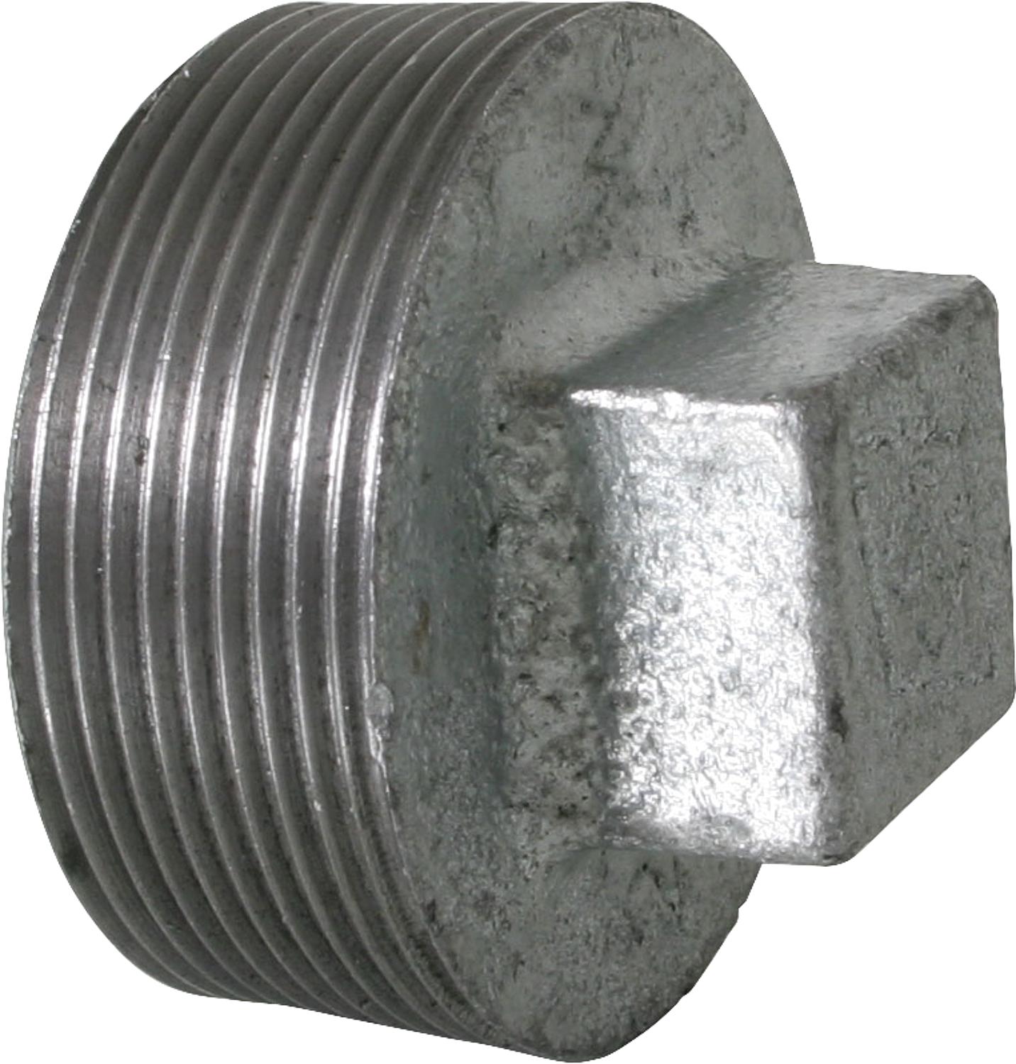 Malleable iron fitting, galvanized, No. 291, plug without rim, Ø 3/8"