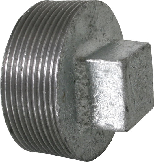 Malleable iron fitting, galvanized, No. 291, plug without rim, Ø 3/8"