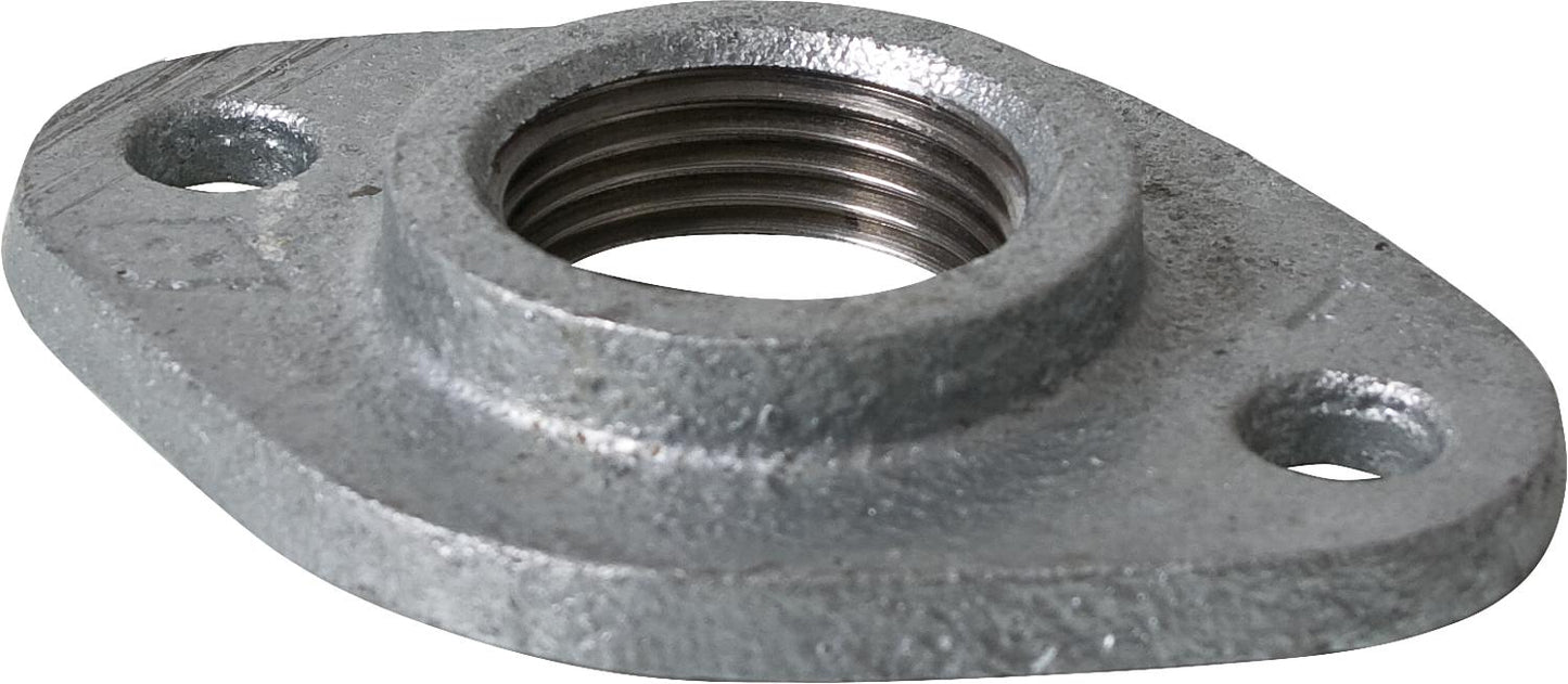 Malleable iron fitting, galvanized, No. 320, threaded flange, Ø 1/2"