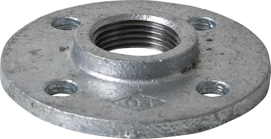 Malleable iron fitting, galvanized, No. 321, threaded flange, Ø 1/2"