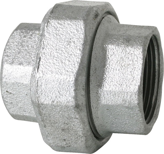 Malleable iron fitting, galvanized, No. 340, screw connection, conical sealing, Ø 1/4"