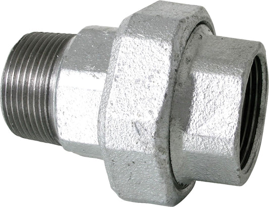 Malleable iron fitting, galvanized, No. 341, screw connection, conical sealing, Ø 1/4"