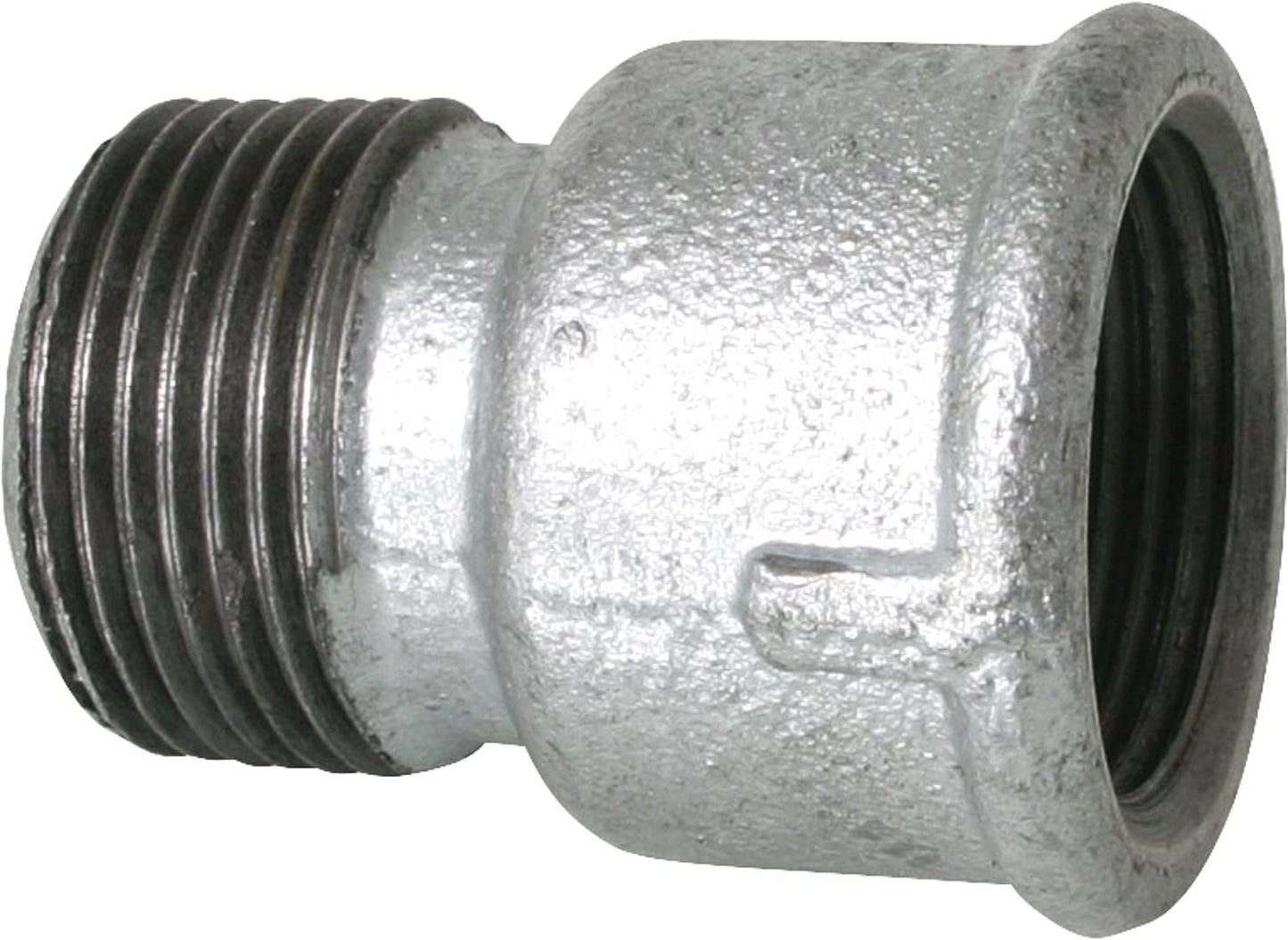 Malleable iron fitting, galvanized, No. 529A, extension, Ø 1/2"