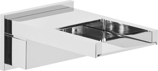 Flood outlet for bathtub with DN15 (1/2") male thread, projection 126mm, chrome-plated brass