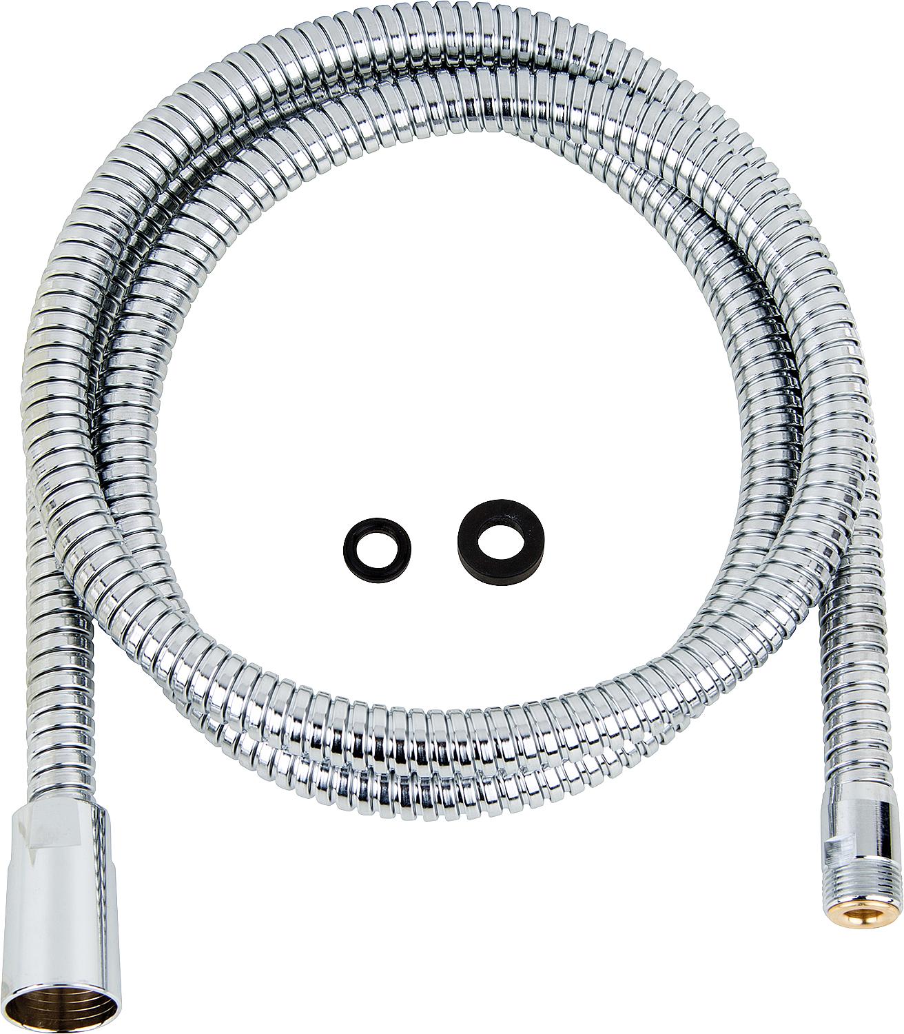 Tuyau métallique KWC, filetage mâle G3/8", manchon fileté femelle 1/2", longueur 1500 mm, réf. : Z.501.997.000