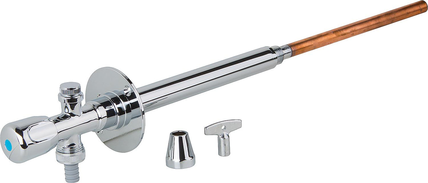 Frost-proof external wall valves with sanitary top
