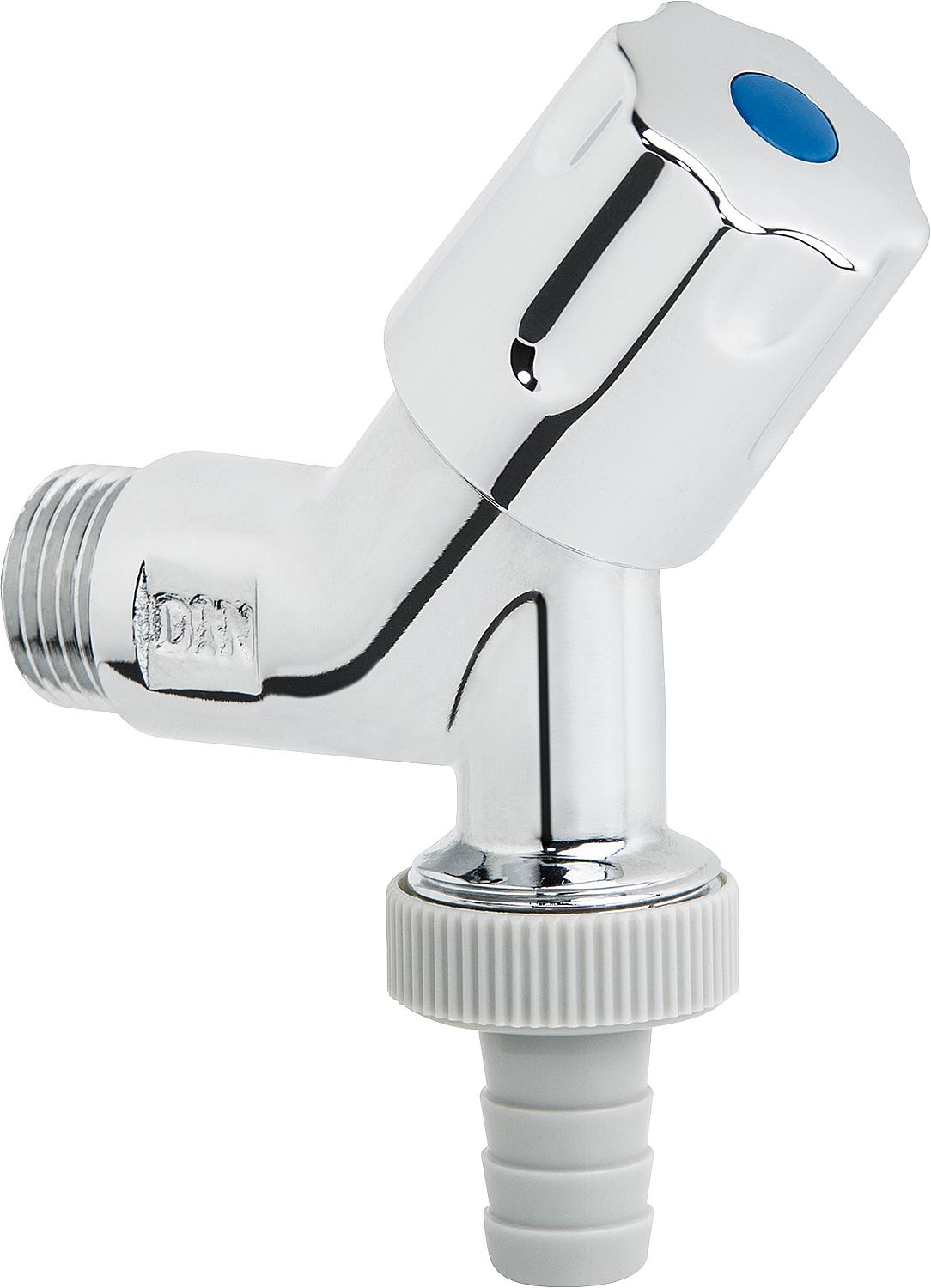 Robinet de raccordement pour appareil électroménager, chromé, DN 15 (1/2")