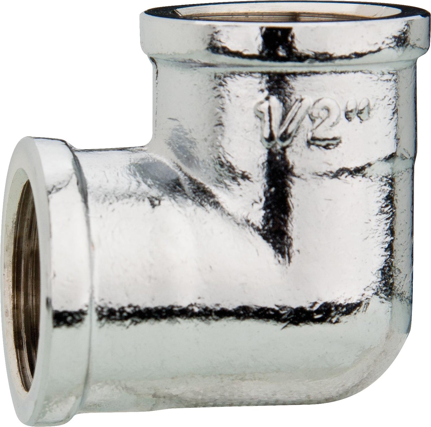 Angle bracket, chrome-plated, with internal thread 3/8"