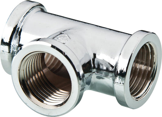 Chrome-plated T-piece 3/8"