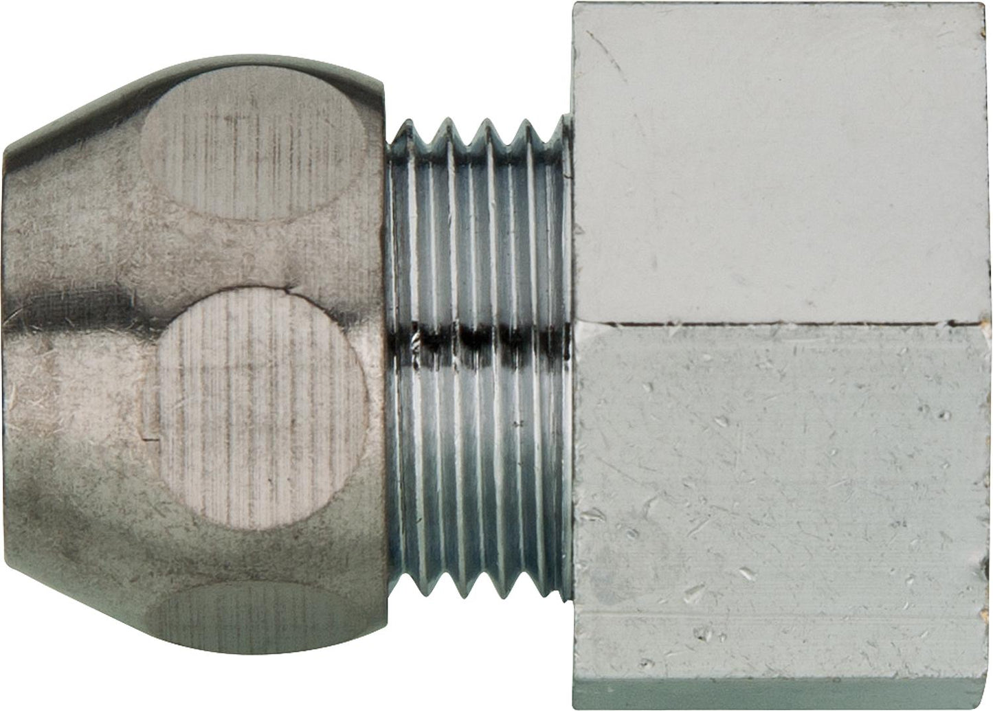 Screw-on fitting, chrome-plated, 3/8" x 8