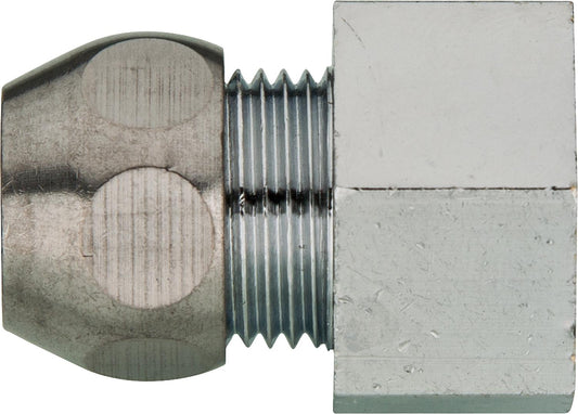 Screw-on fitting, chrome-plated, 3/8" x 8