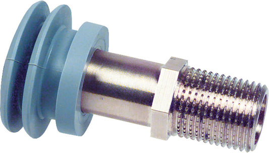 Raccord d'entrée d'urinoir, en laiton, 1/2" avec joint à lèvre, gris