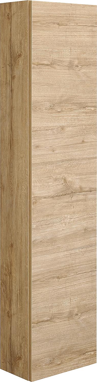 EGAN tall cabinet with 1 door, white matt/knotty oak, reversible, 350x1500x208 mm