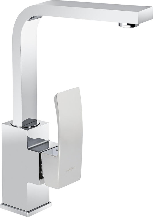 Waschtischmischer Enver Ausladung 155 mm mit Klicker-Ablauf chrom