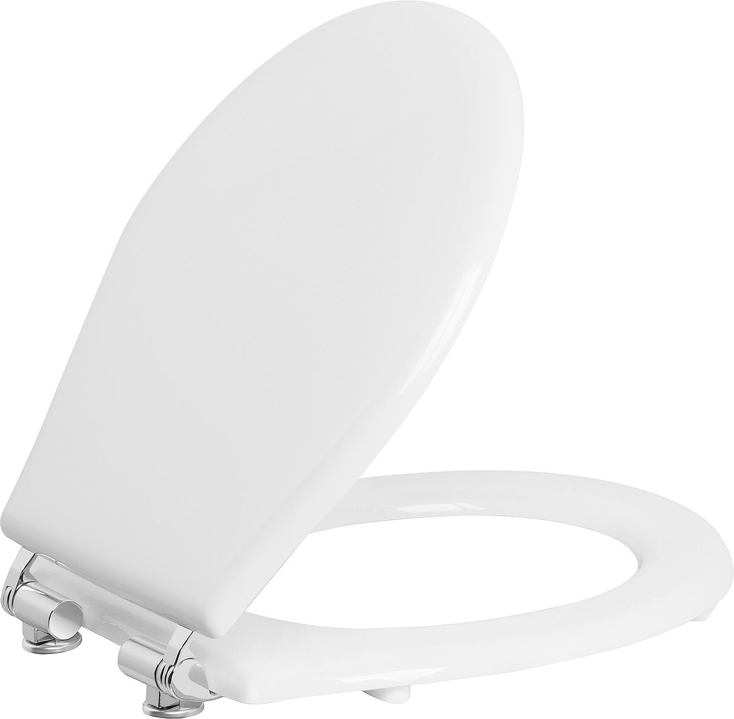 Abattant de toilette anniversaire avec mécanisme de fermeture amortie, en bois de noyer avec charnières en acier inoxydable