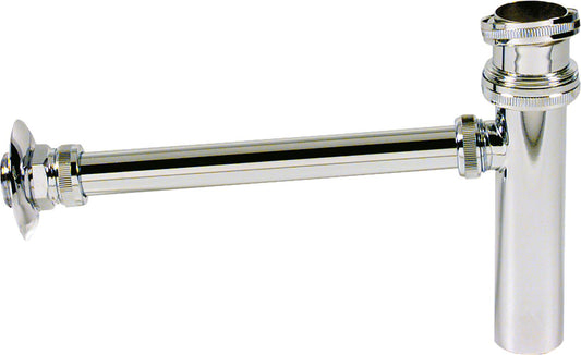 Tube en laiton réglable, chromé, 32 x 240 mm, avec raccord d'eau de fuite 3/4".