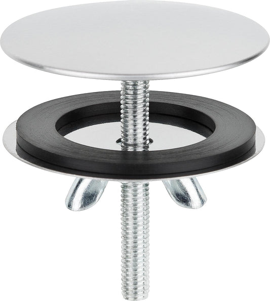 Cover rosette for covering unused holes in sinks and washbasins, polished stainless steel, 42 mm