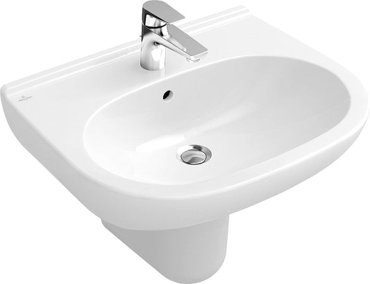 Lavabo V+B O.Novo avec trop-plein, 650 x 510 mm, blanc