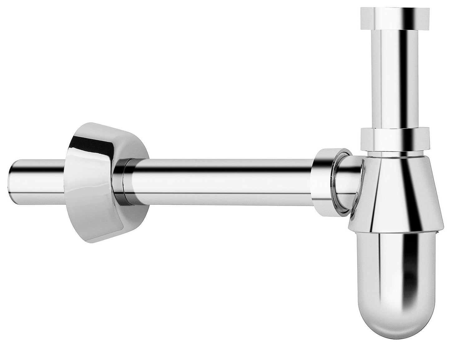 Siphon à bouteille, plastique chromé, 1 1/4" DN32