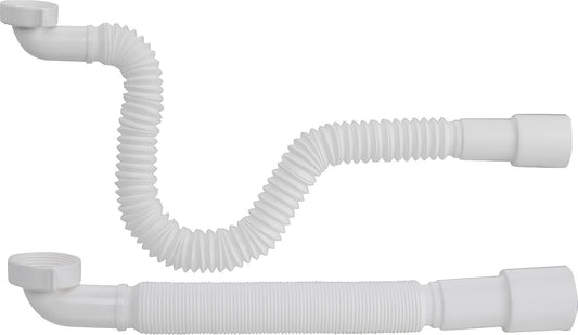 Tuyau de raccordement flexible coudé à 90° 1 1/2" x 50/40 mm, longueur 400-850 mm
