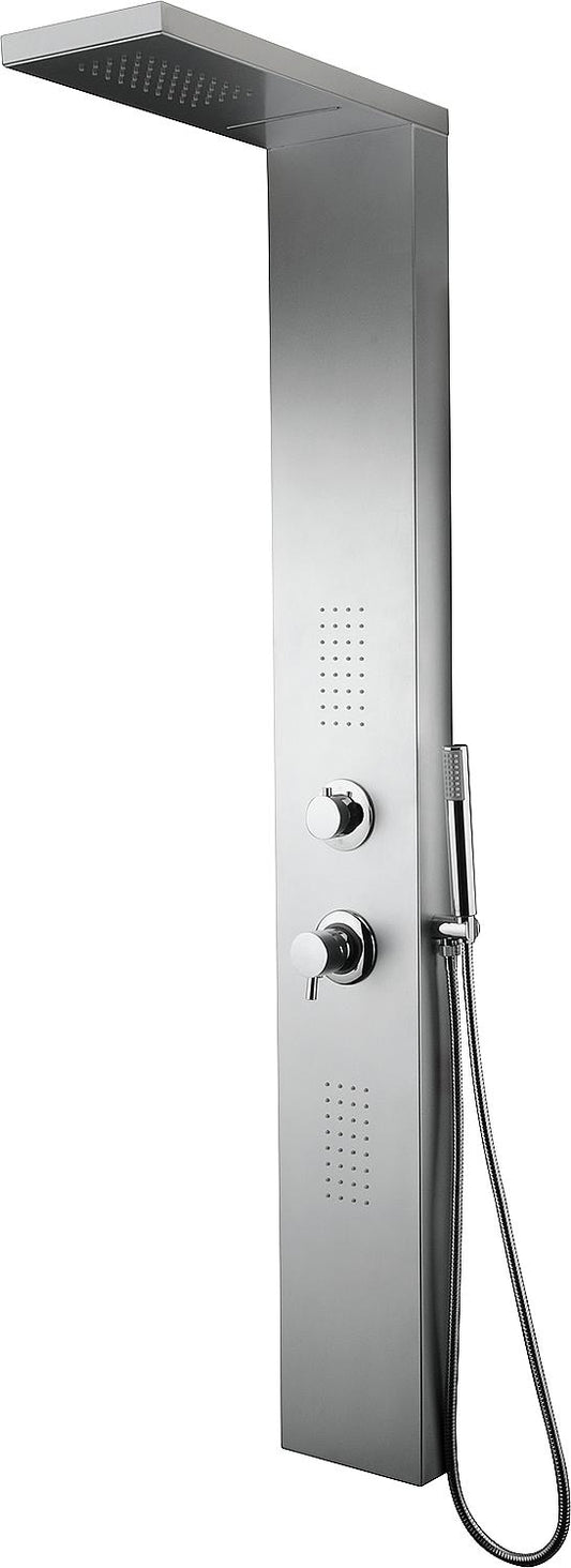 Wand-Brausepaneel Eske mit Mischer, Aluminium lackiert