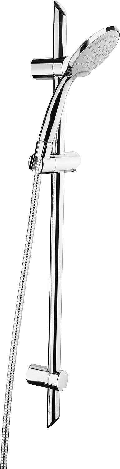 Brause-Set Estada 750 mm, 2 Strahlarten Ø 110 mm chrom, Wandhalter höhenverstellbar