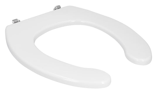 WC-Sitzring Elga offen, weiss, aus Polyester, Scharnier aus Messing verchromt
