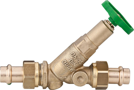 Vanne à passage libre avec raccord à sertir, profil en V, DN 15/15 mm, axe antiadhésif