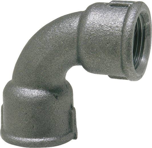 Malleable cast iron fitting, black elbow 90°, short, 1/2" (i/i) type 2A