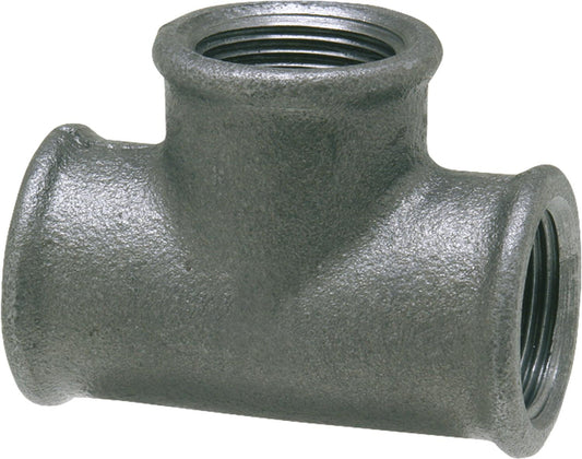 Malleable iron fitting, black, 90° tee, 3/8" type 130