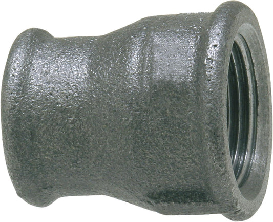 Malleable iron fitting, black reducing socket, 1/2" x 3/8" (i/i) type 240