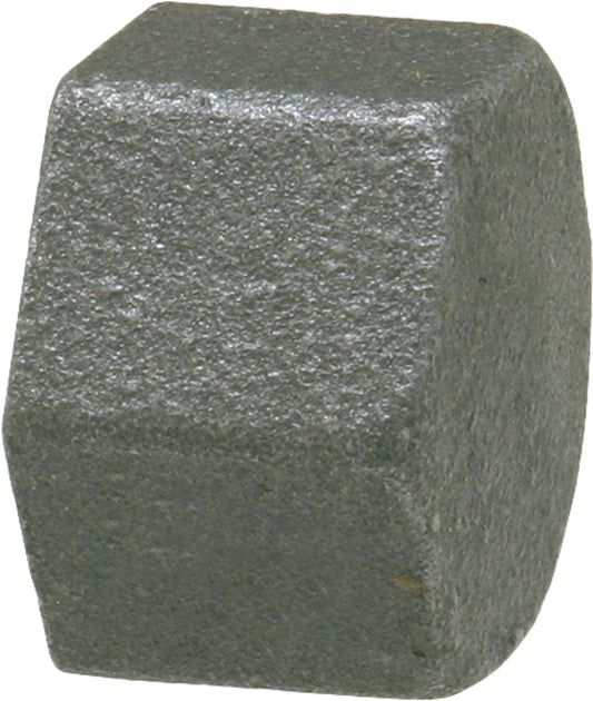 Malleable iron fitting, black, cap 3/8" type 300, square