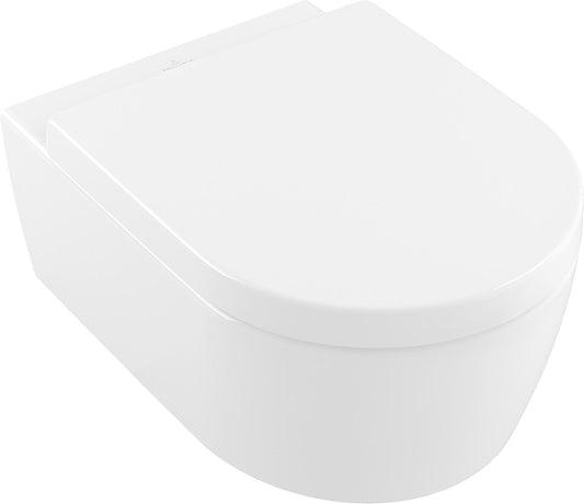 Combi-Pack V&amp;B Avento wall-hung, deep-flush toilet, rimless + soft-close toilet seat, white
