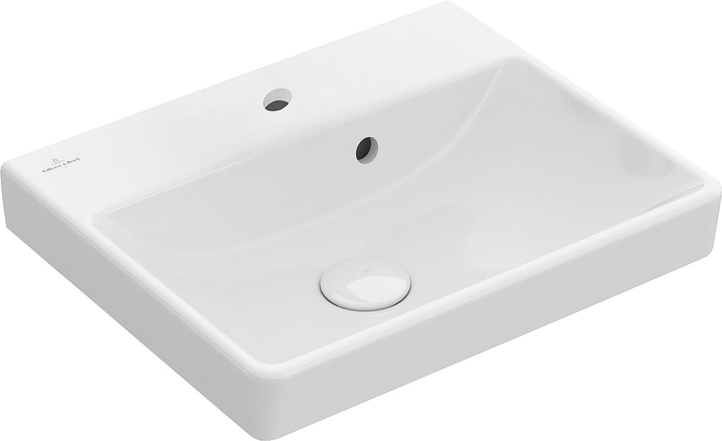 V&amp;B Avento hand basin, WxHxD 450x155x370, with overflow, white